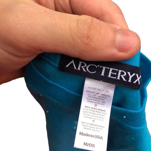 ARC'TERYX Shirt BIG LOGO Blue Medium - Picture 6 of 6